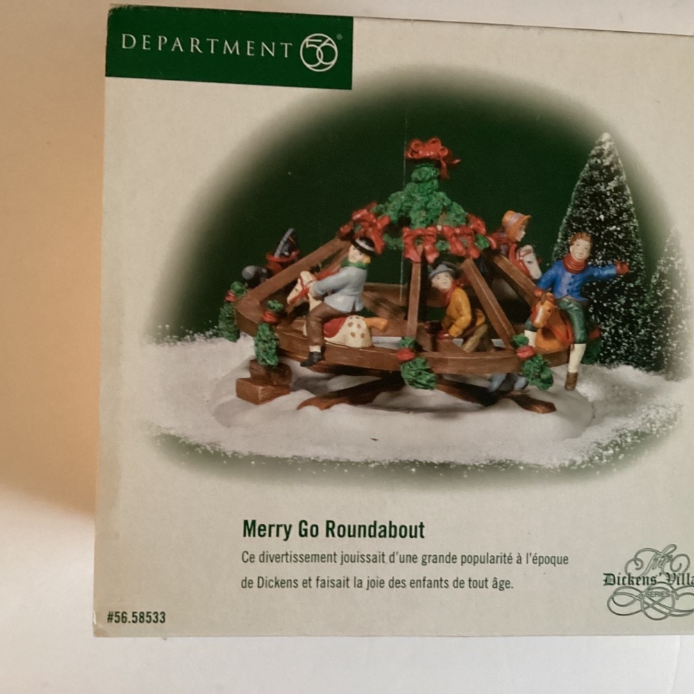 Dept 56 Christmas Dickens Village Accessory Merry Goroundabout - Picture 11 of 11